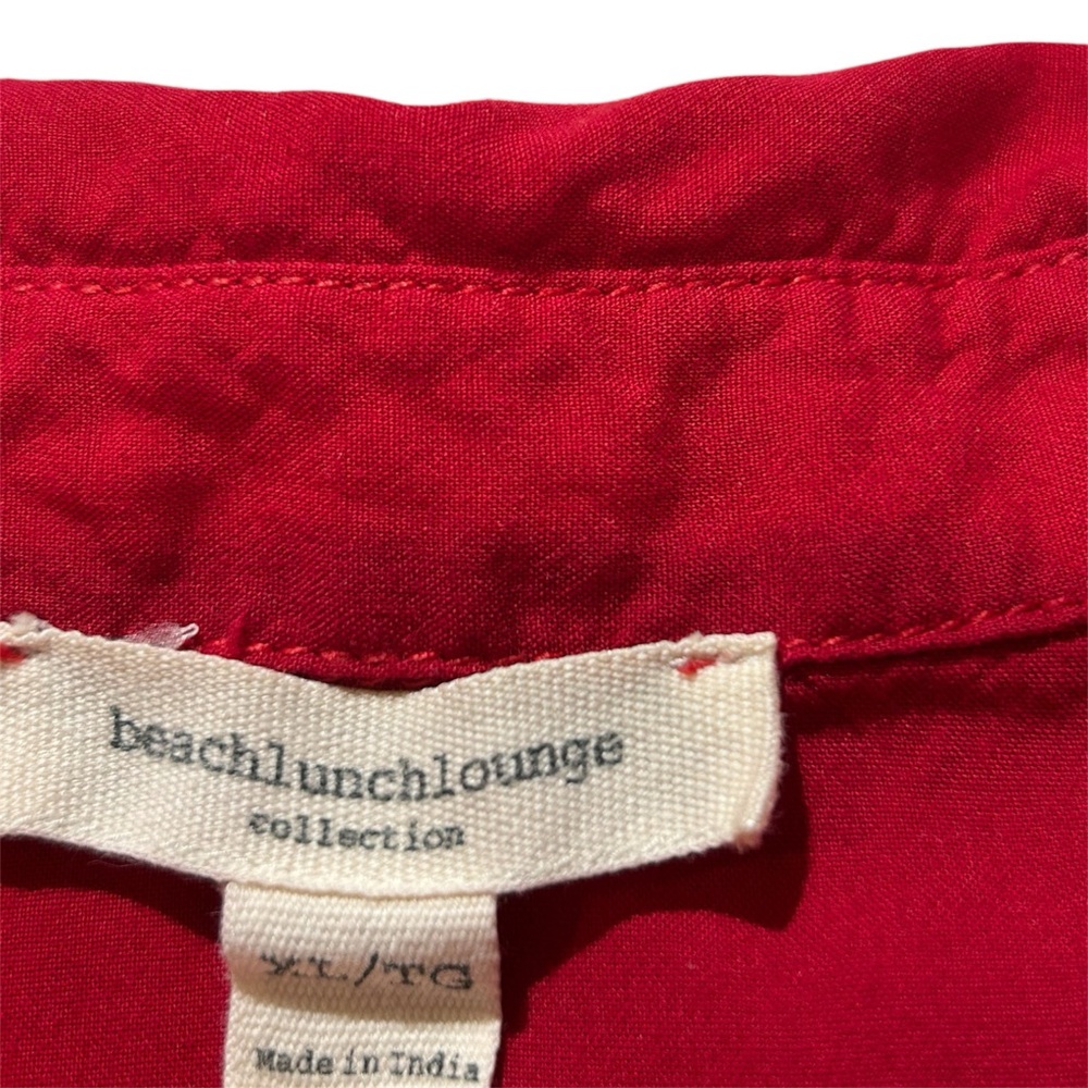 Beachlunchlounge Red Hidden Button Placket Size Xl - image 2